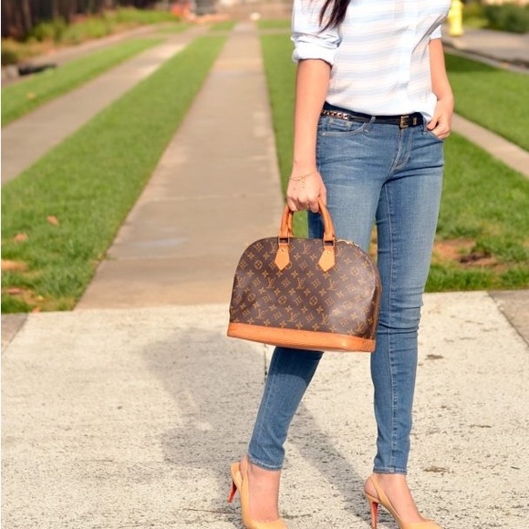 Louis Vuitton Alma Brown Handbag Monogram Canvas MM - Picture 15 of 16